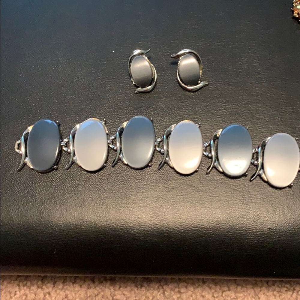 Vintage 1960s bracelet and earring set.